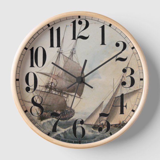 Horloge Frigate dans une houle 17ème siècle (Recto)