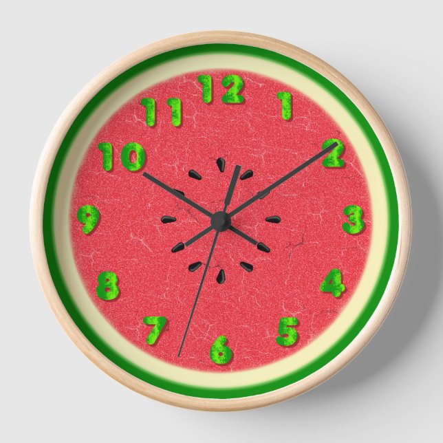 Horloge Fruit d'été de la tranche de pastèque (Recto)