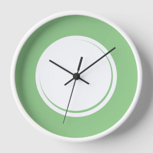 Horloge Fun Coloré Sage Green Rim Shadow White Centre