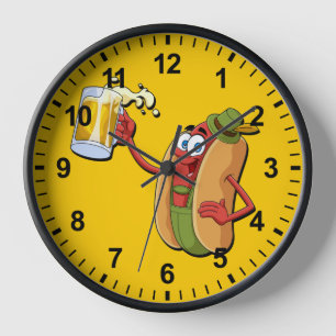 Horloge Funny Oktoberfest Saucisse allemande