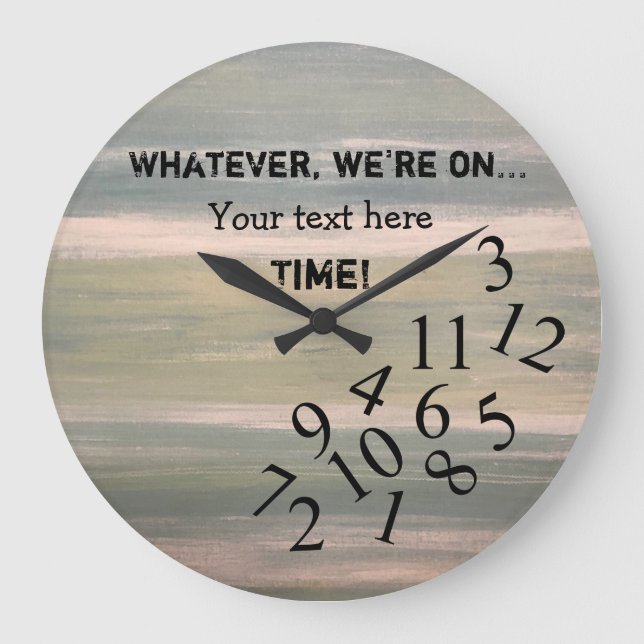 Horloge Funny personnalisée avec des nombres Jumbl (Recto)