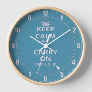 Horloge Gardez le calme et continuez l'horloge de travail