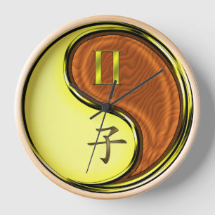 Horloge Gémeaux & Rat de Bois