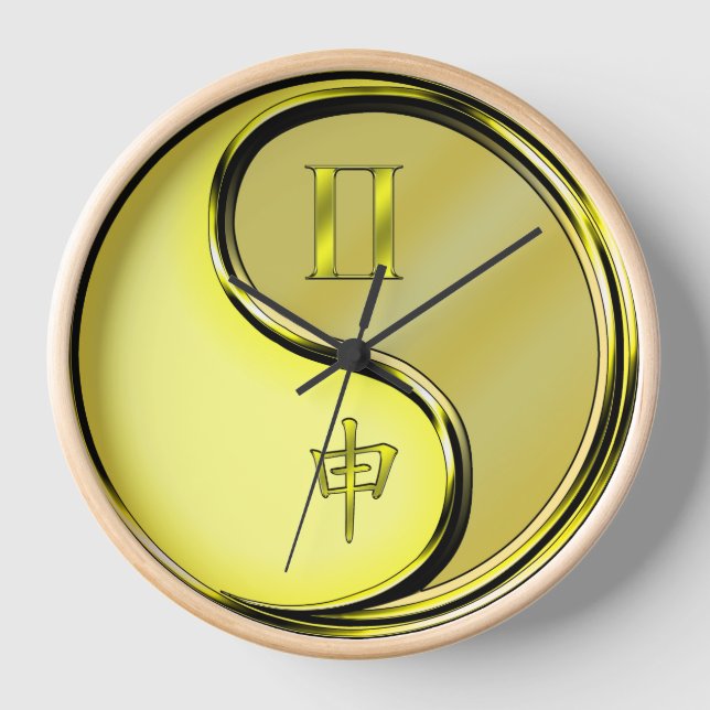 Horloge Gémeaux & Singe de Métal (Recto)