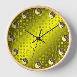 Horloge Gémeaux & Singe de Terre