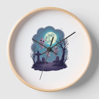 Horloge Ghost Cat Parade