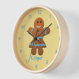 Horloge Gingembre - la fille de pain d'épice