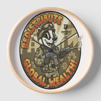 Horloge Global Wealth Badger Wall Clock