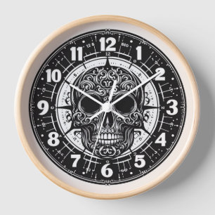 Horloge gothique du crâne
