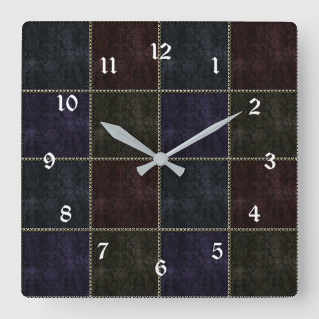 Horloge gothique médiévale Damask Gold Stitted Blo (Recto)