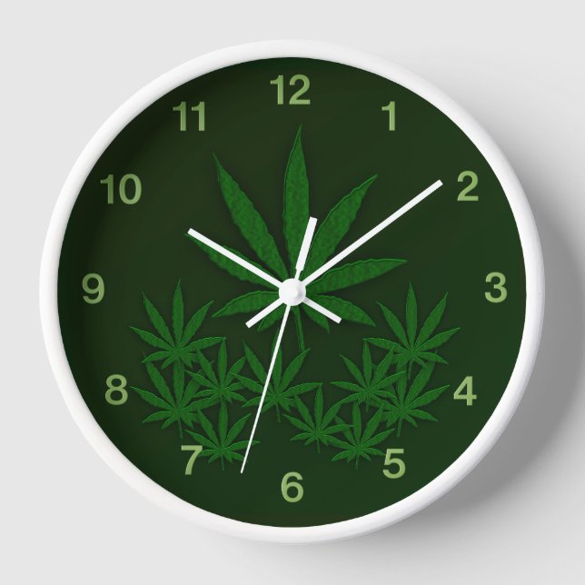 Horloge Graines vertes Nombres verts (Recto)