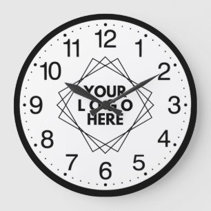 Horloge grande avec logo d'entreprise personnalisé