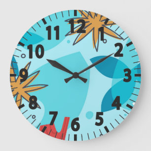 Horloge grande de nature abstraite