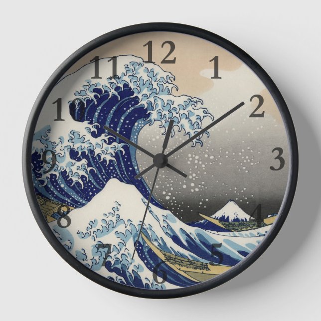 Horloge Grande vague Kanagawa peinture japonaise (Recto)