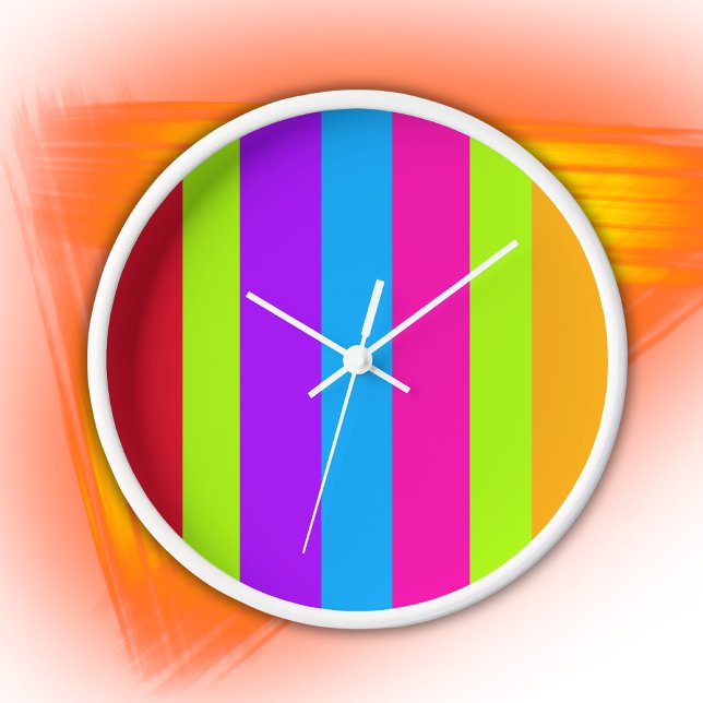 Horloge Grandes Couleurs Néon | (Créateur téléchargé)