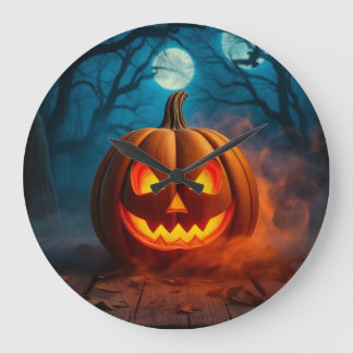 Horloge Halloween Citrouille à Luminescence de Lav