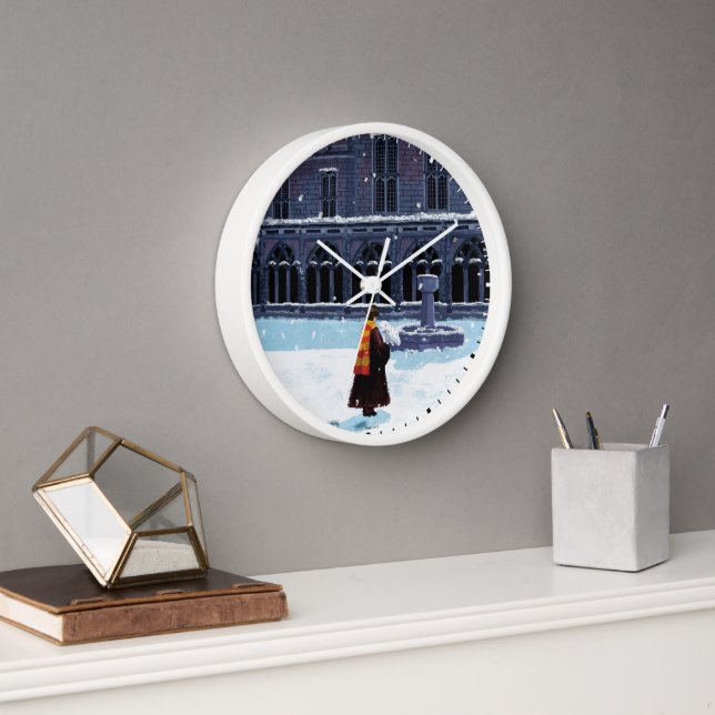 Horloge HARRY POTTER™ et Hedwig dans la cour de HOGWARTS™ (Bureau)