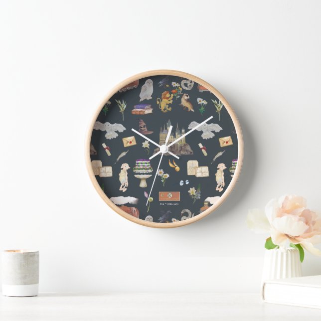 Horloge HARRY POTTER™ | Motif icônes (Maison)