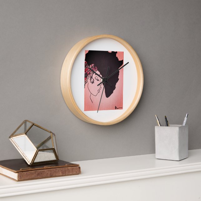 Horloge heure afro (Bureau)