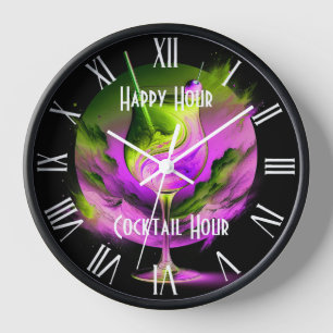 Horloge Heure moderne de la fête de néon personnalisée