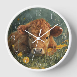 Horloge Highland Baby Cow