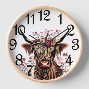 Horloge Highland Cow