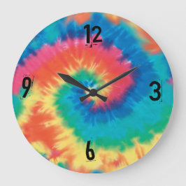 Horloge Hippie De Teinture De Type - Le Texte Peut