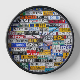 Horloge Horaire de la plaque de licence
