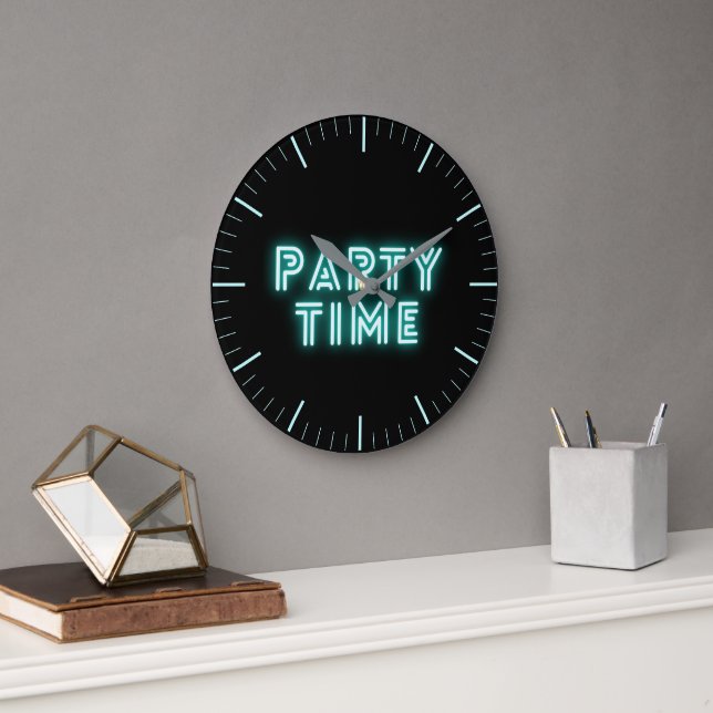 Horloge horaire du Neon Aqua Party (Bureau)