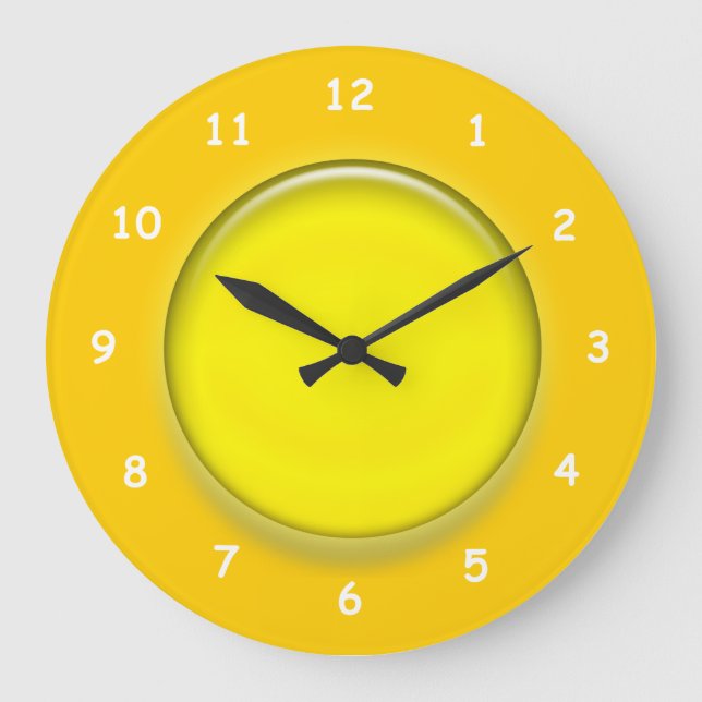 Horloge - horloge de disque 3D jaune (Recto)
