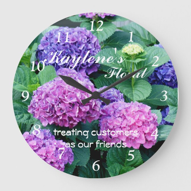 Horloge Hydrangea 4511 - personnaliser ou personna (Recto)