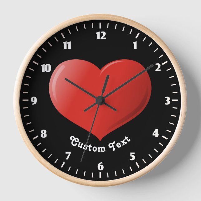 Horloge Icône Coeur 3D (Recto)
