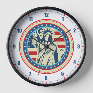 Horloge Iconic Liberty Patriotc USA Statue du Mur de la Li