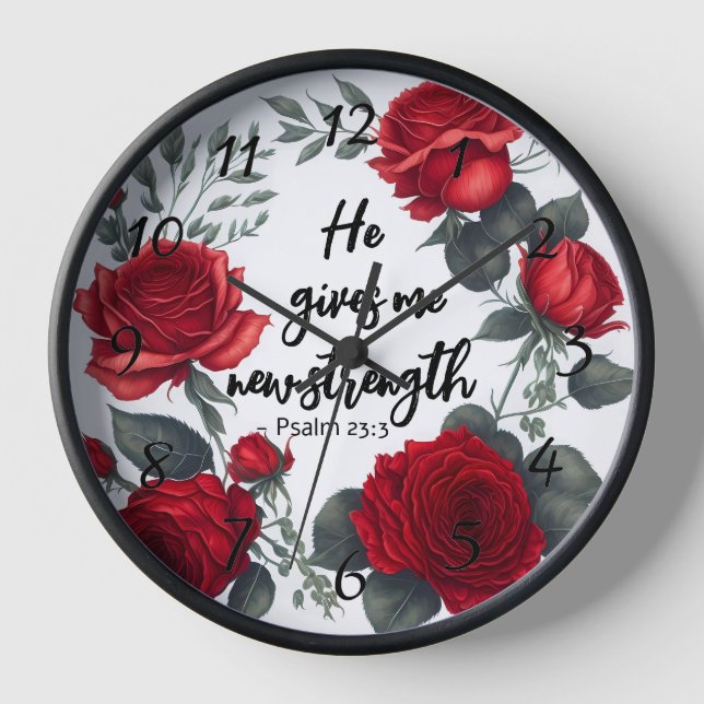 Horloge Il Me Donne Une Nouvelle Force (Recto)