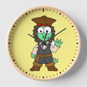 Horloge Illustration D'Un Pirate De Stegosaurus, Jack Spar