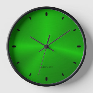 Horloge Image de l'horloge en métal vert brillant