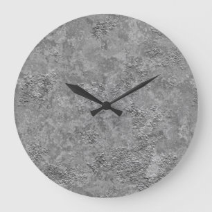 Horloge industrielle crue grise de béton/ciment