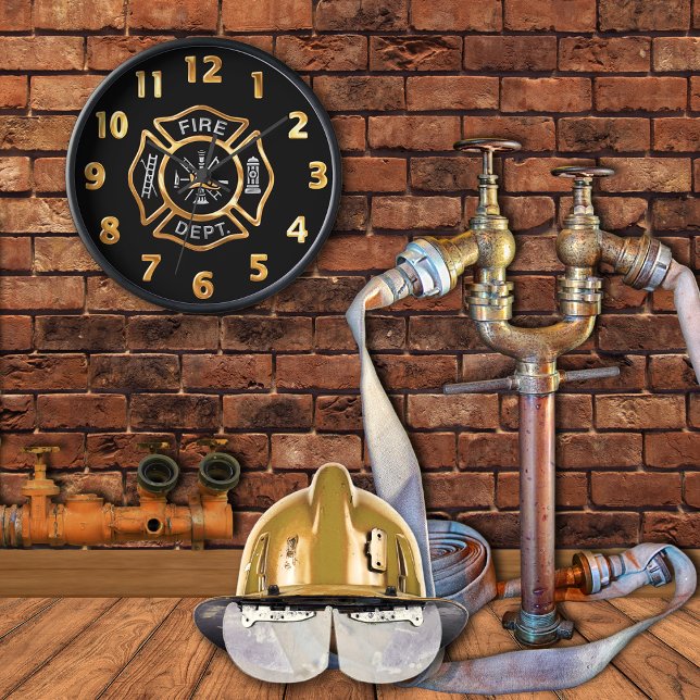 Horloge Insigne d'or du service des incendies (Créateur téléchargé)