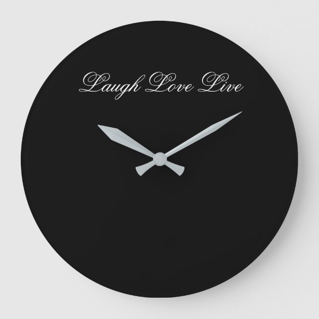 Horloge Inspirationnelle Avec Rire Amour Et Vie (Recto)
