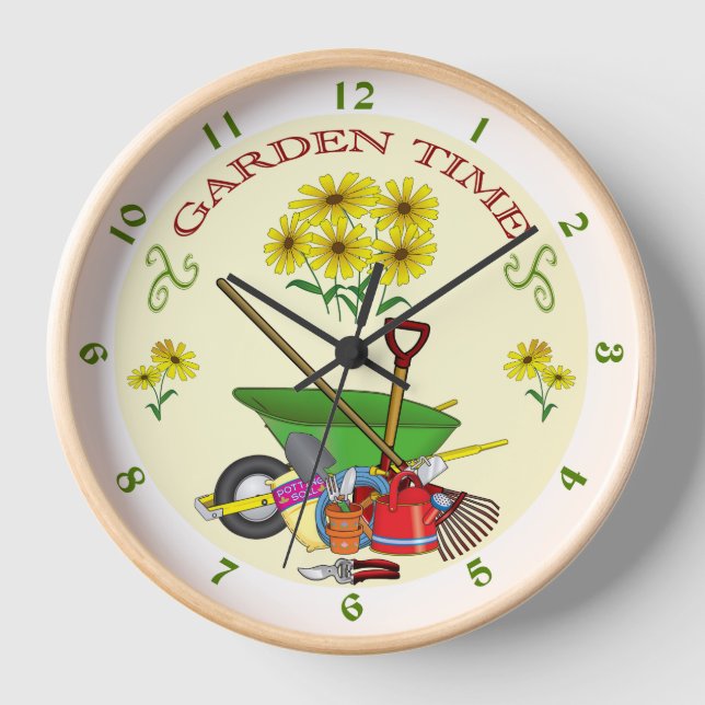 Horloge Jardinier, Temps du jardin, Jardinage (Recto)