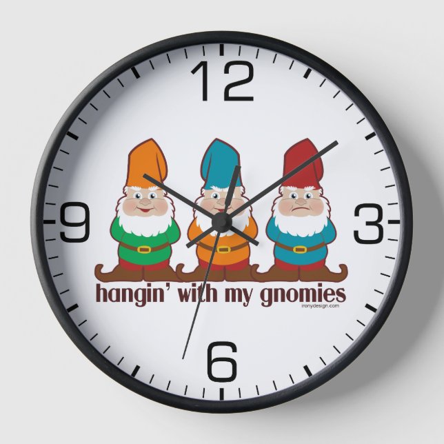 Horloge Je Pense À Mes Gnomes (Recto)