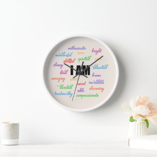 Horloge Je Suis Inspiré, Positif, Religieux, Chrétien