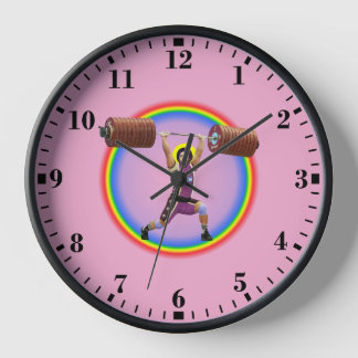 Horloge Jésus-Christ faisant le Clean and Jerk