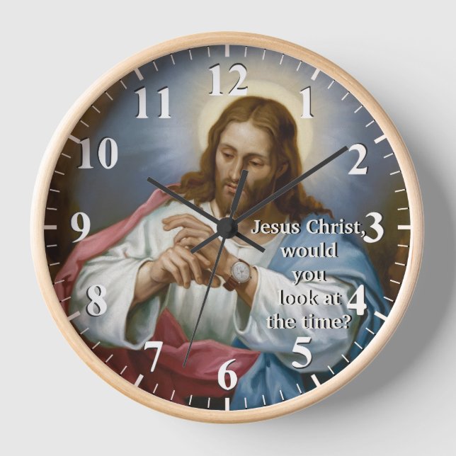 Horloge Jésus-Christ, regardez-vous le Temps - Jésus (Recto)
