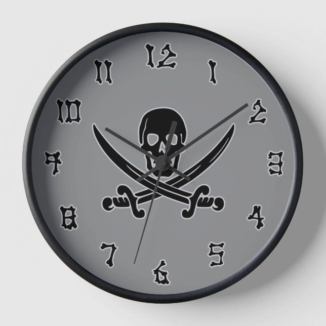 Horloge Jolly roger gris (Recto)