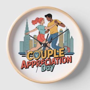 Horloge Jour d'appréciation des couples