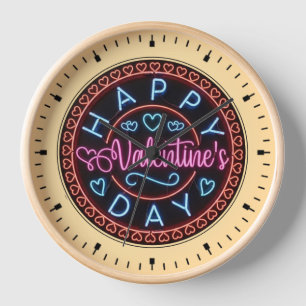 Horloge Joyeuse Saint-Valentin Cercle Design-67128