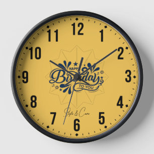 Horloge Joyeux Anniversaire Pour Vous - Royal Stylish Mur 