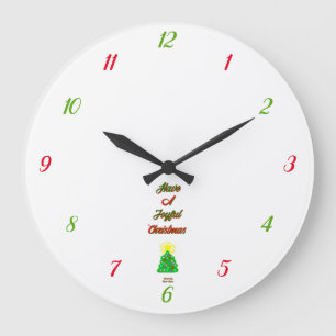 Horloge joyeux du mur acrylique de Noël