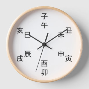 Horloge Kanji Clock - Chinese Zodiac - Time of the Day -